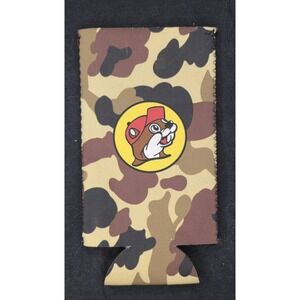 Buc-ees Camo Beaver Mascot Can Cooler Sleeve Holder‎